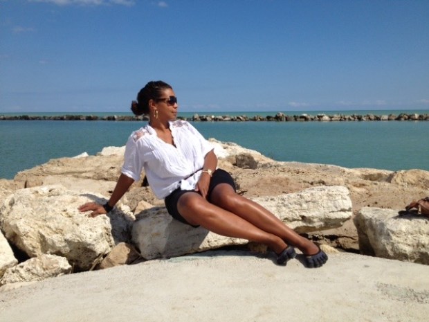 enjoying the the sun on the rocks