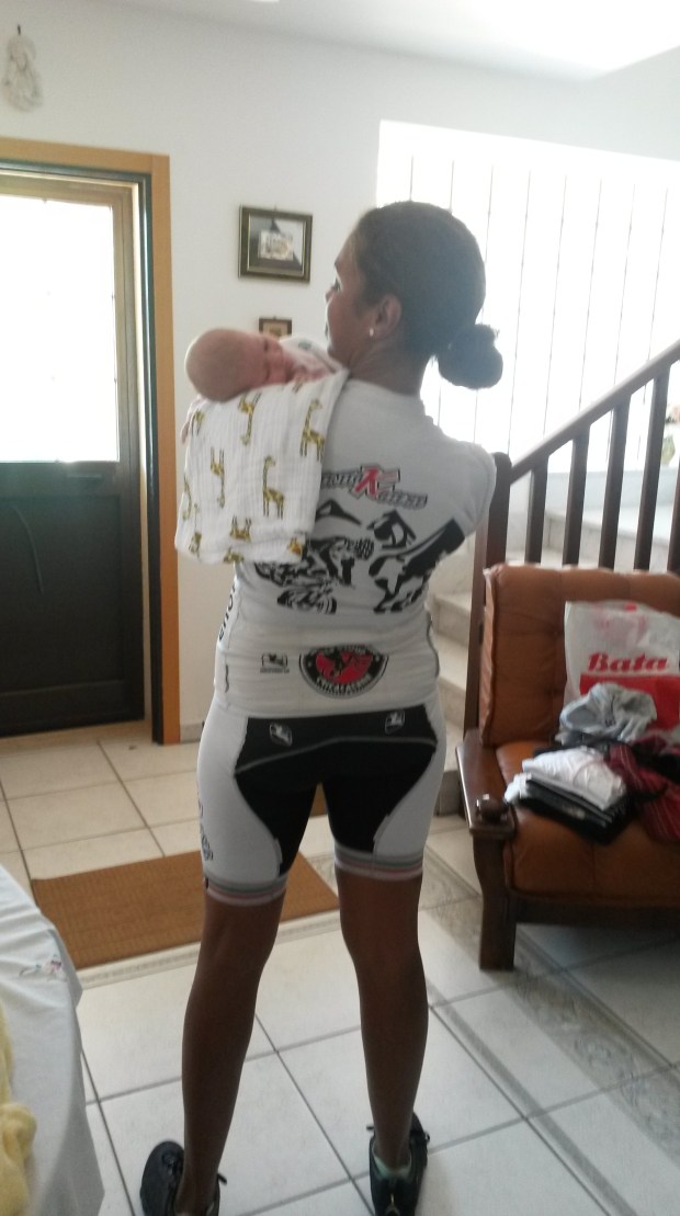 Biking to to see newborn babies